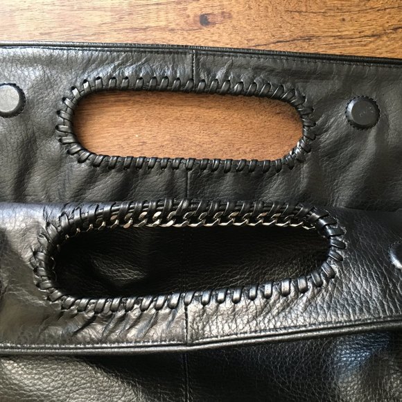 BCBG Mazxazria Pebbled Black Leather Bag - Picture 9 of 13